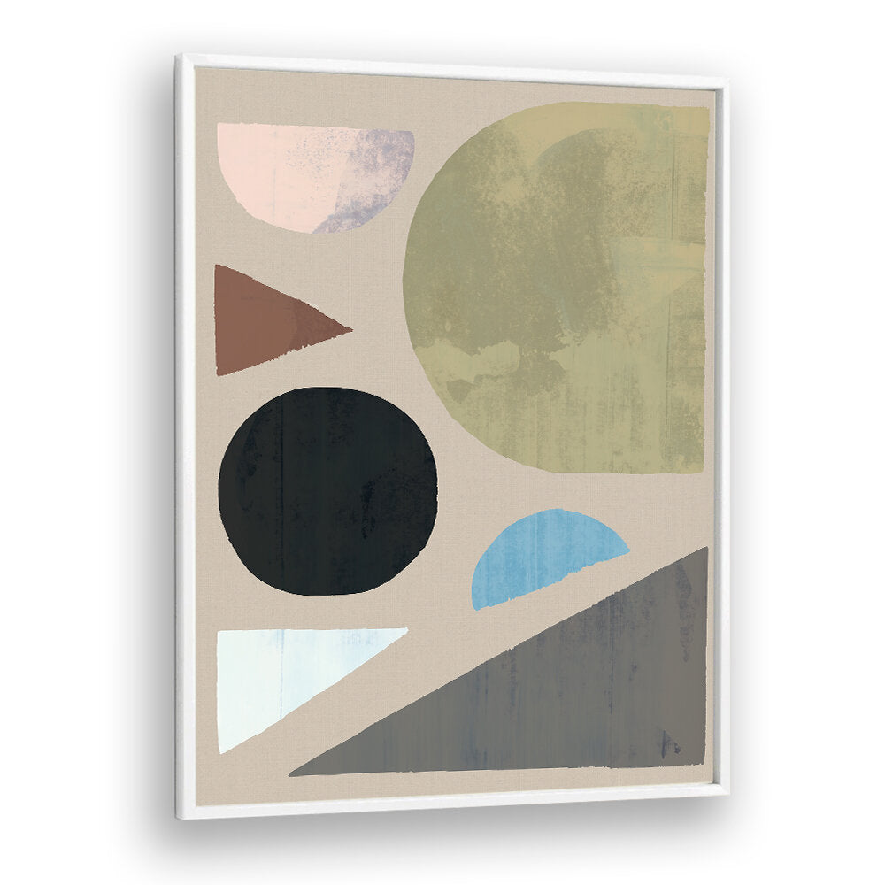 ABSTRACT SHAPES IN MUTED TONES I , GEOMETRIC ART PRINTS