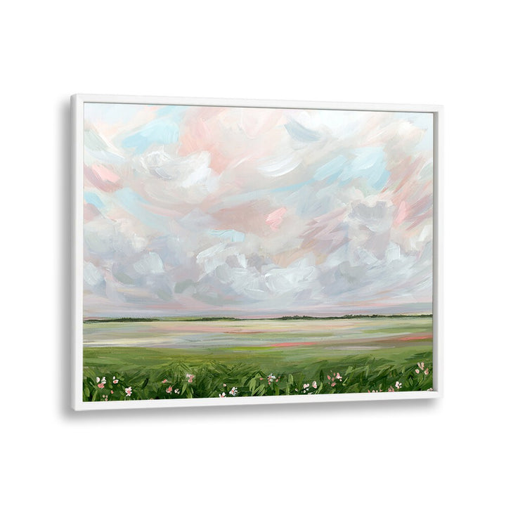 Vibrant landscape painting depicting wildflowers, part of the AMONGST THE WILDFLOWERS, LANDSCAPE PAINTINGS collection.