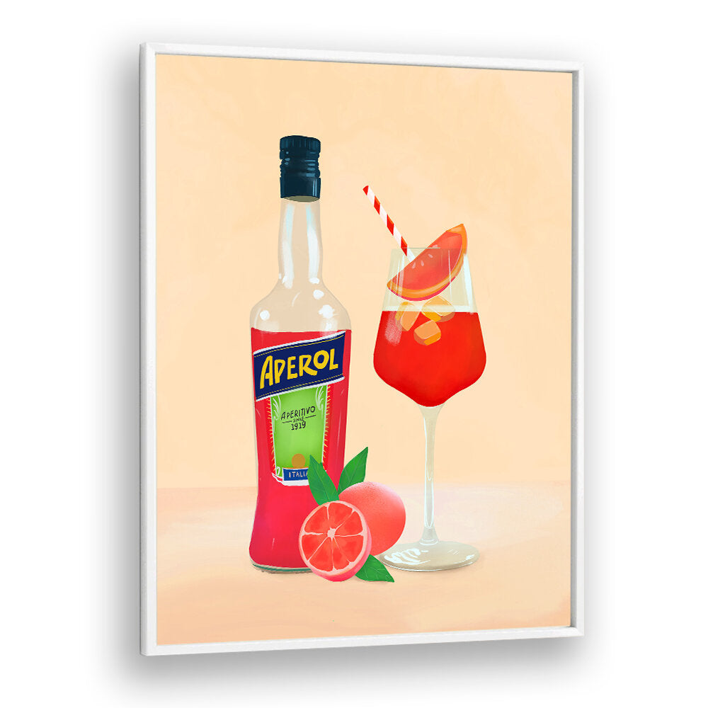 APEROL SPRITZ II , BAR art print featuring Aperol bottle and cocktail glass