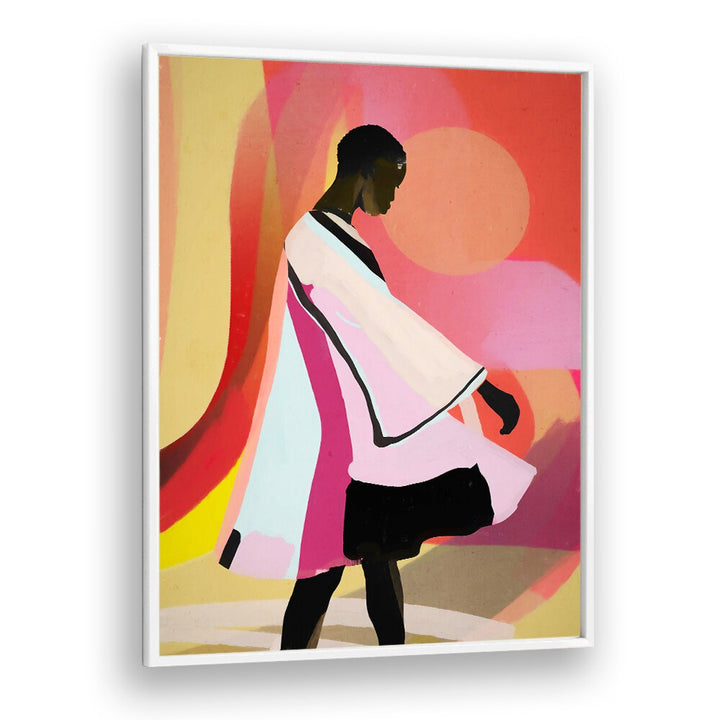 Stunning ABSTRACT ART SUNSET GIRL, PORTRAITS, showcasing emotional expression with vibrant colors for your space.