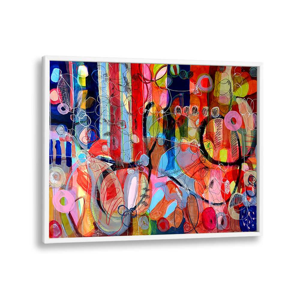 Vibrant colors and dynamic forms in AFTER THE RAIN III, ABSTRACT PAINTINGS, perfect for modern decor.