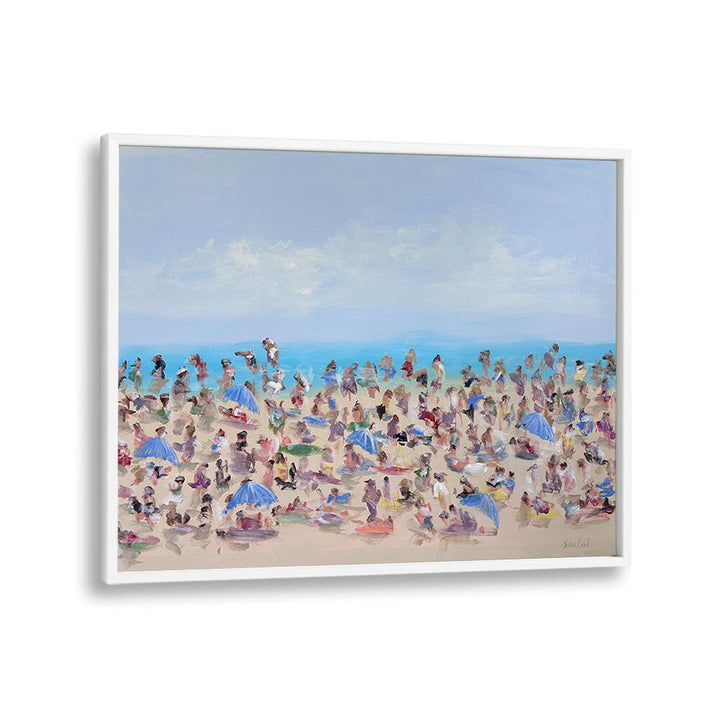 Vibrant BEACHSIDE BLURS, BEACH PAINTINGS showcasing lively beach scenes, perfect for your coastal decor.