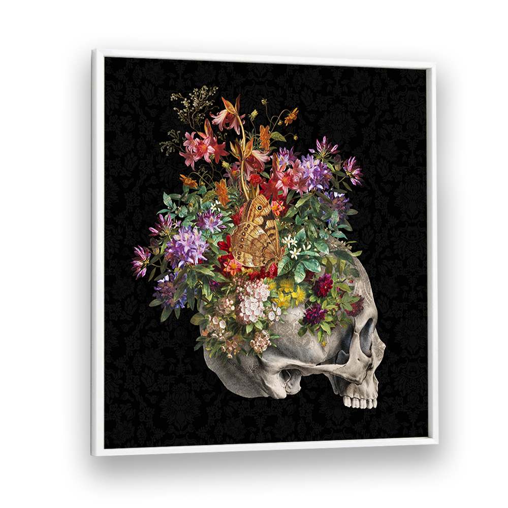 BLOOMING SKULL WITH BUTTERFLY