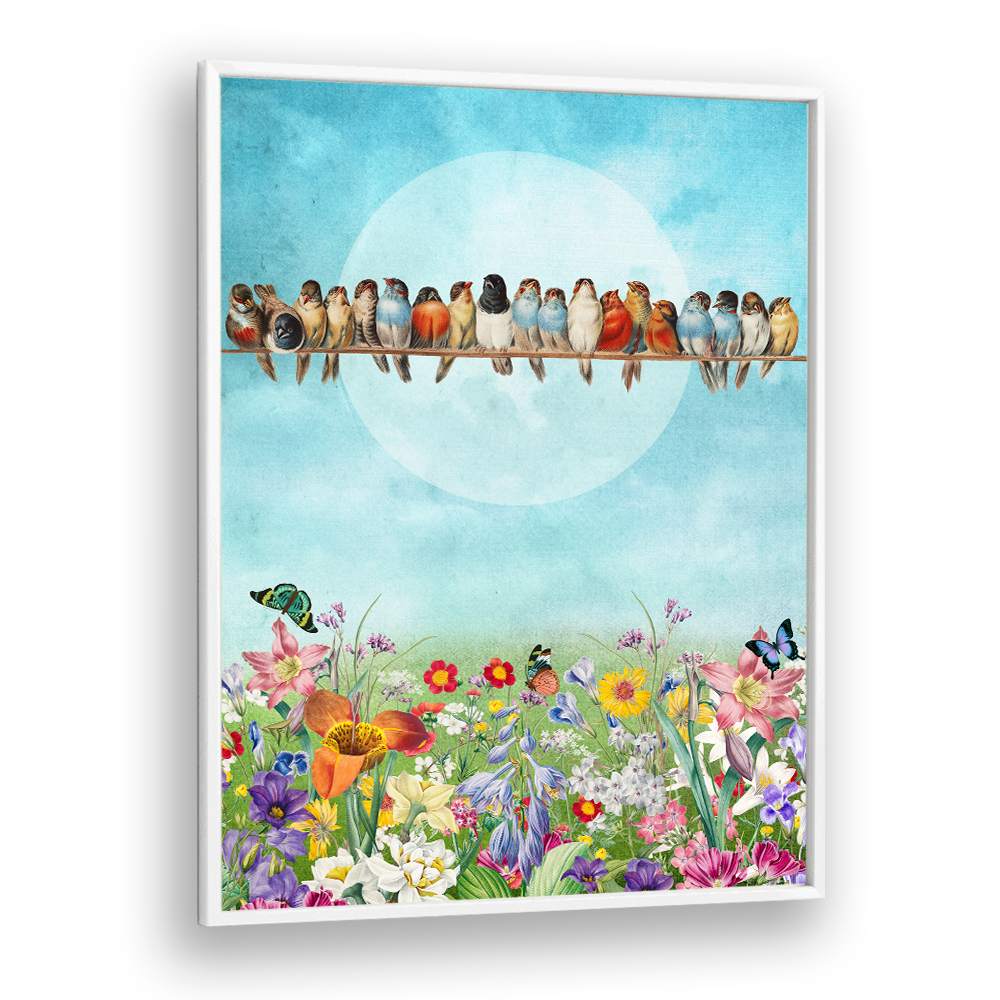 CHEERFUL BIRDS AND BLOOMS