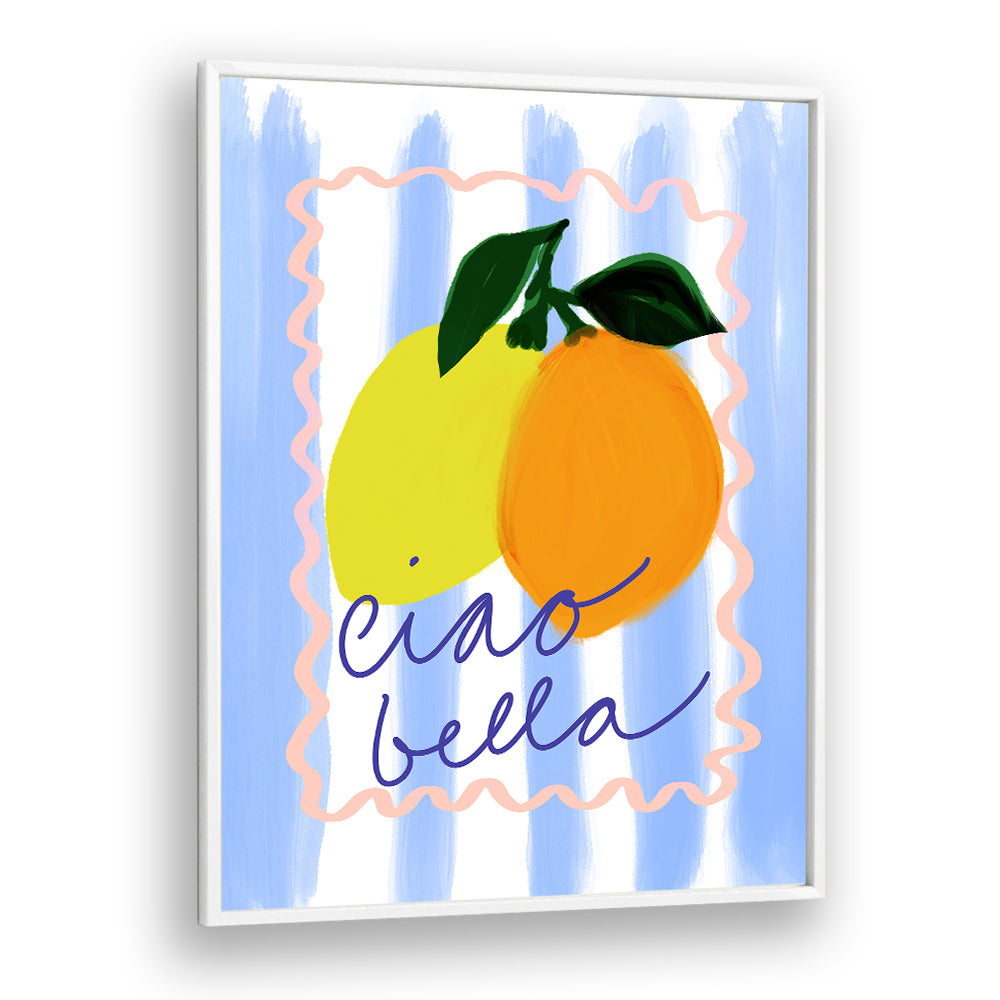 Brighten your kitchen with CIAO BELLA NO I, KITCHEN POSTERS featuring vibrant lemons and oranges. Perfect for decor!