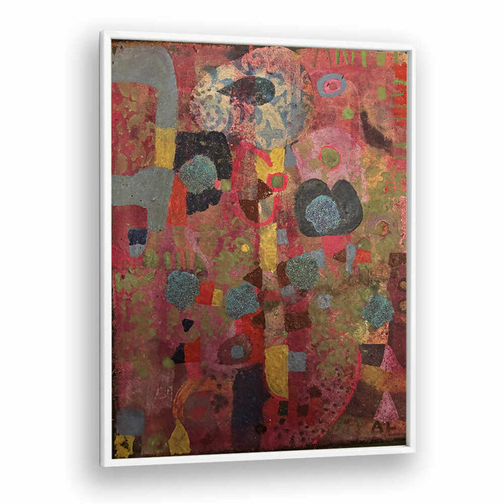 CRIMSON RHYTHM , ABSTRACT PAINTINGS — bold crimson abstract with layered texture and dynamic movement for modern interiors