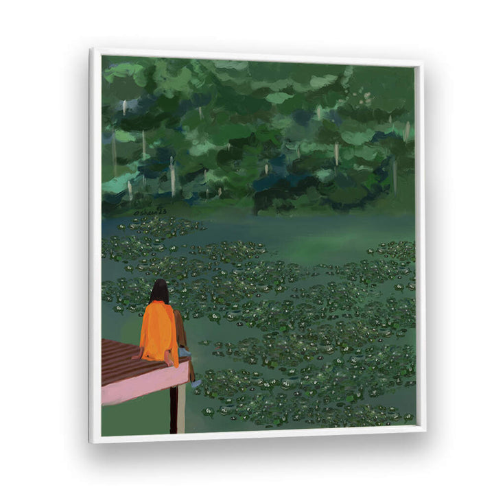 DAYDREAMING AT THE LAKE , PORTRAITS & FIGURATIVE ILLUSTRATIONS