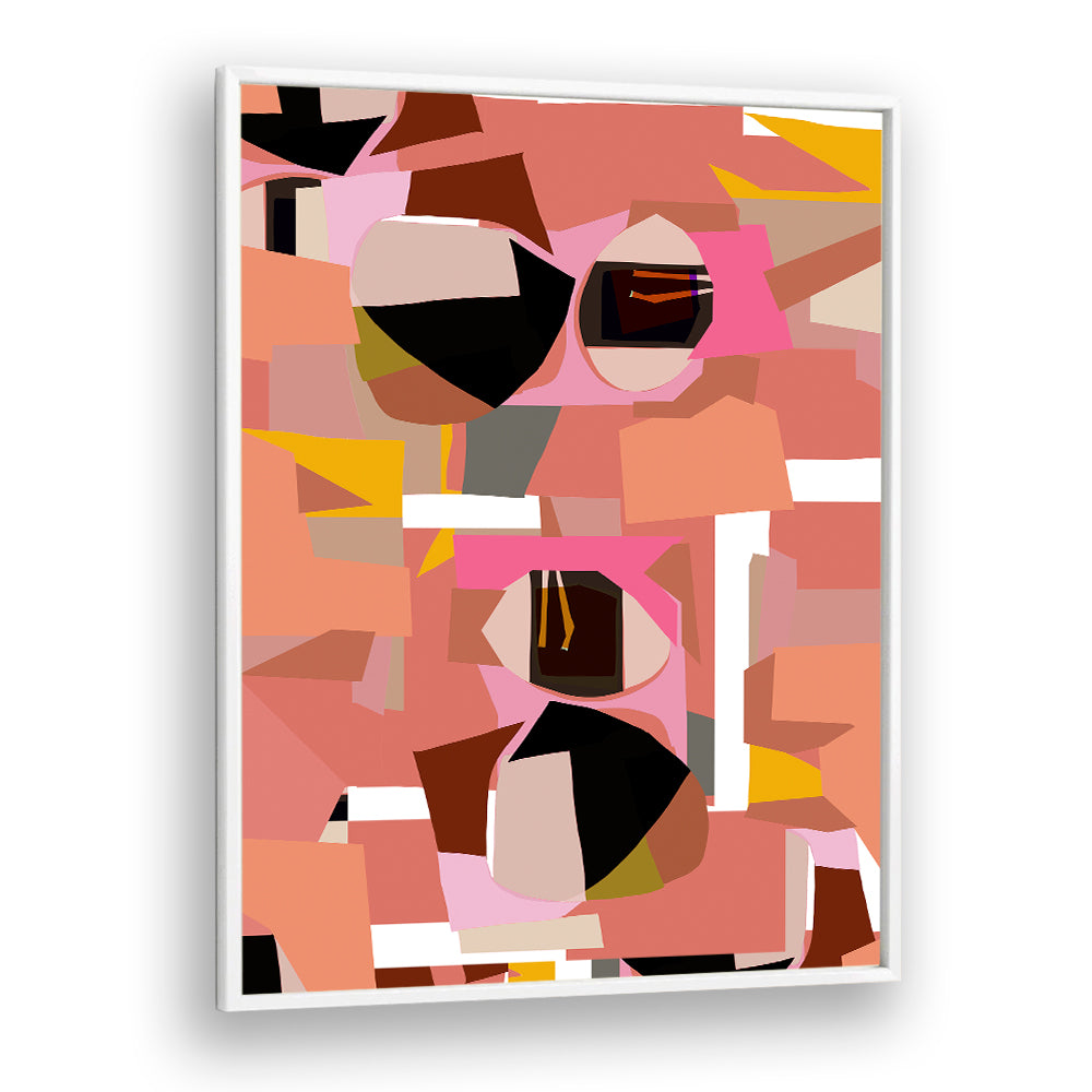 Vibrant DEEP PINK GEOMETRIC SHAPES I adds modern flair to decor, perfect for artistic projects and stylish spaces.