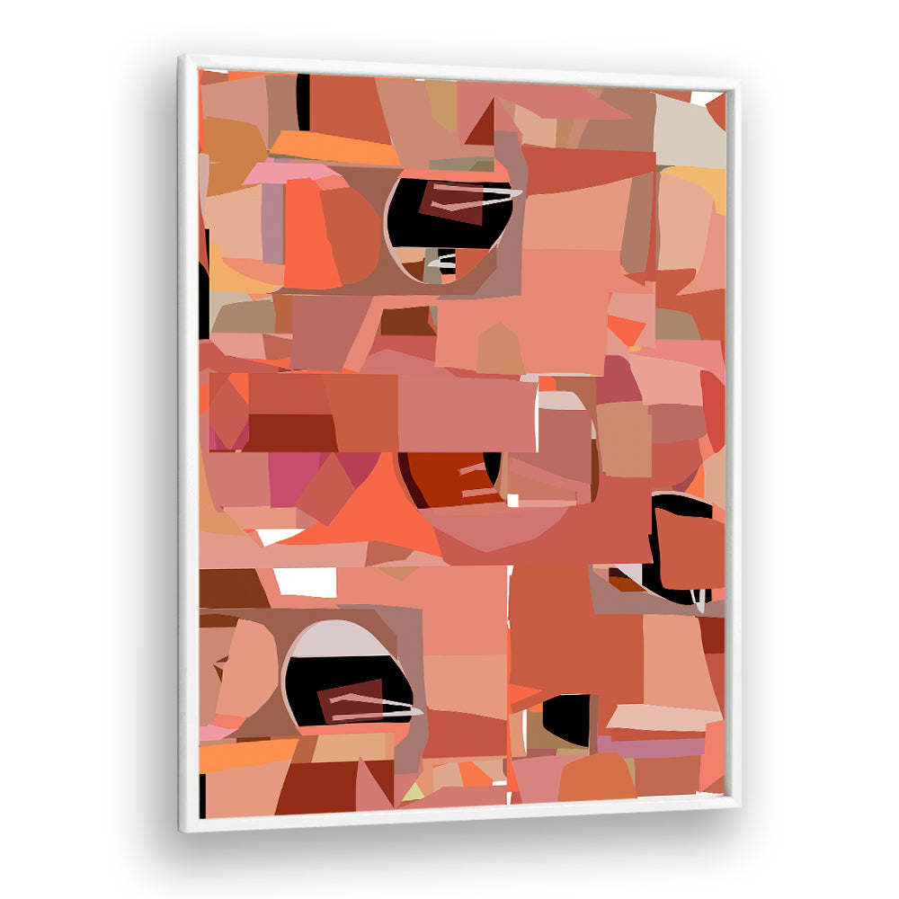 Vibrant DEEP PINK GEOMETRIC SHAPES IV art print, perfect for modern decor and artistic spaces. Enhance your interior!
