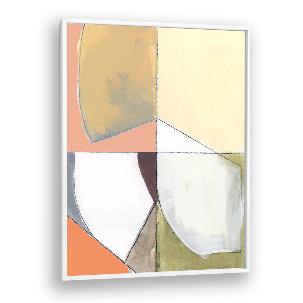 DUSTY PINK YELLOW ABSTRACT I , ABSTRACT PAINTINGS