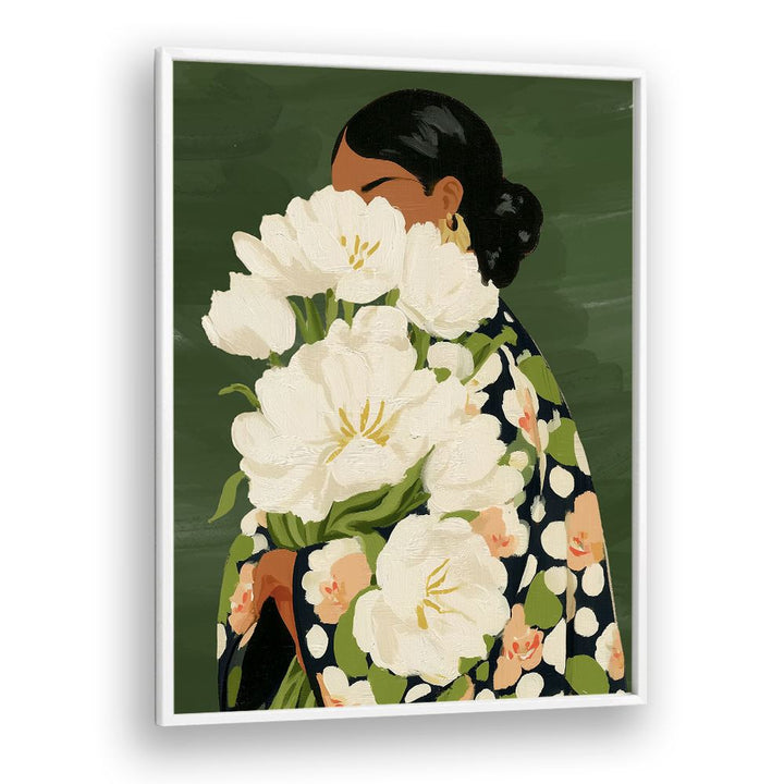 ELEGANT WOMAN AND FLOWERS