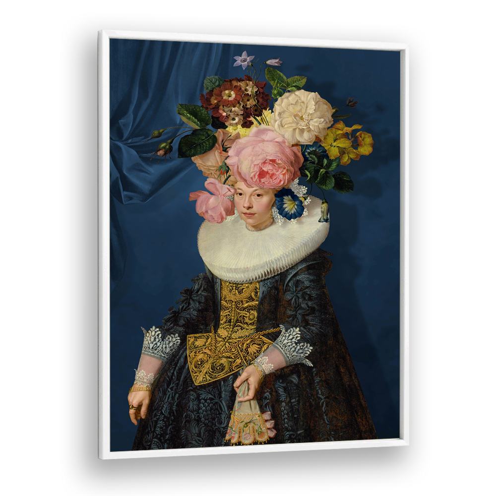 ELEGANT WOMAN FLORAL HEADDRESS