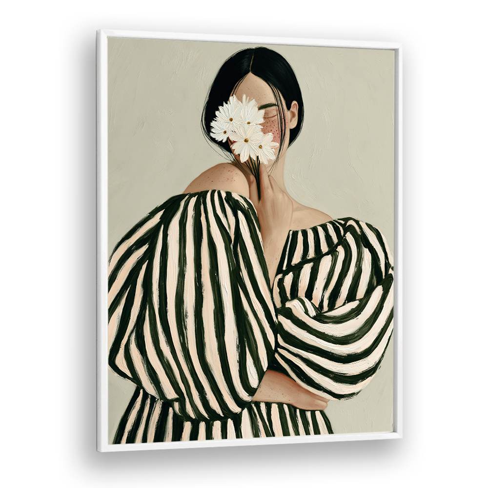 ELEGANT WOMAN WITH DAISIES