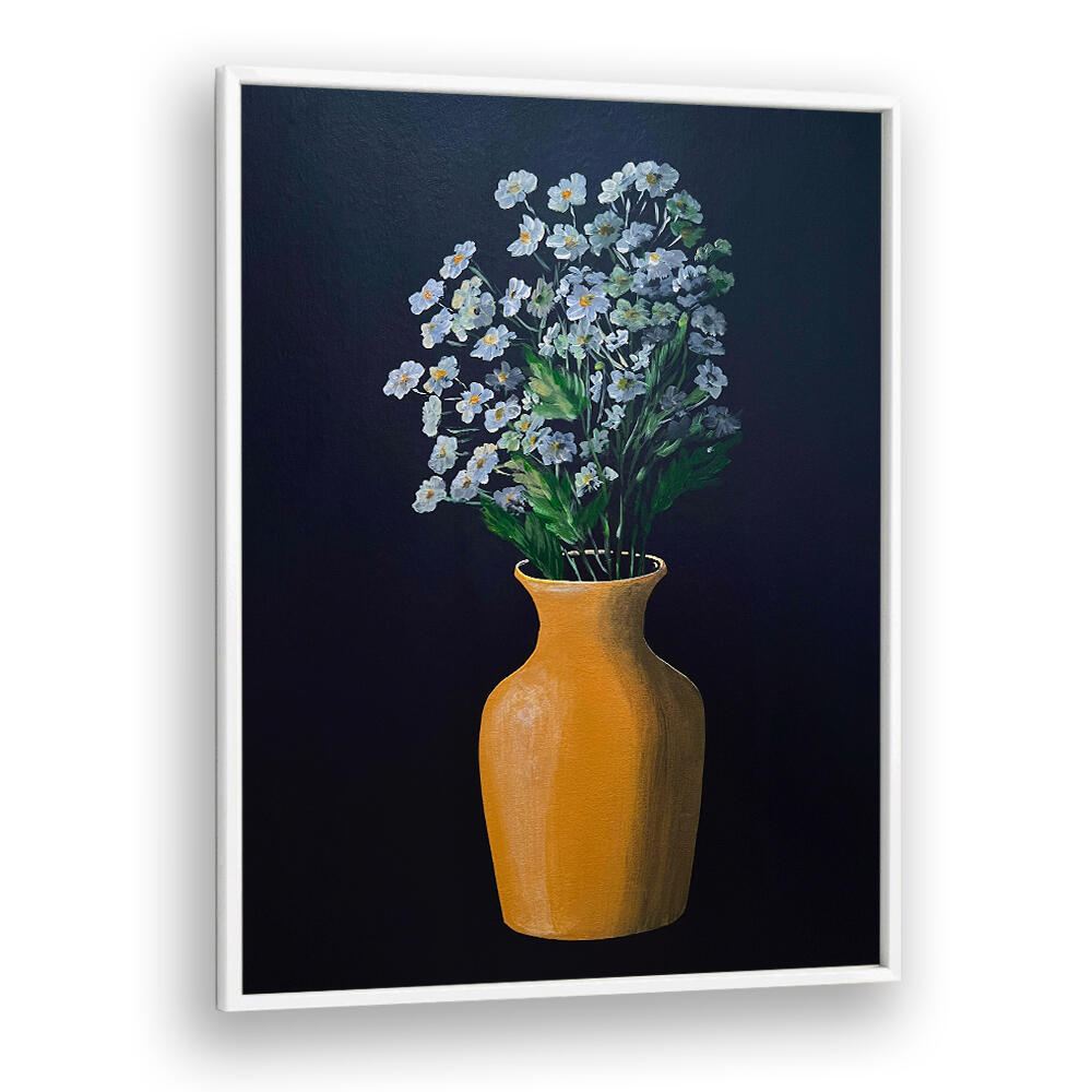 FLOWER PAINTING IN YELLOW VASE