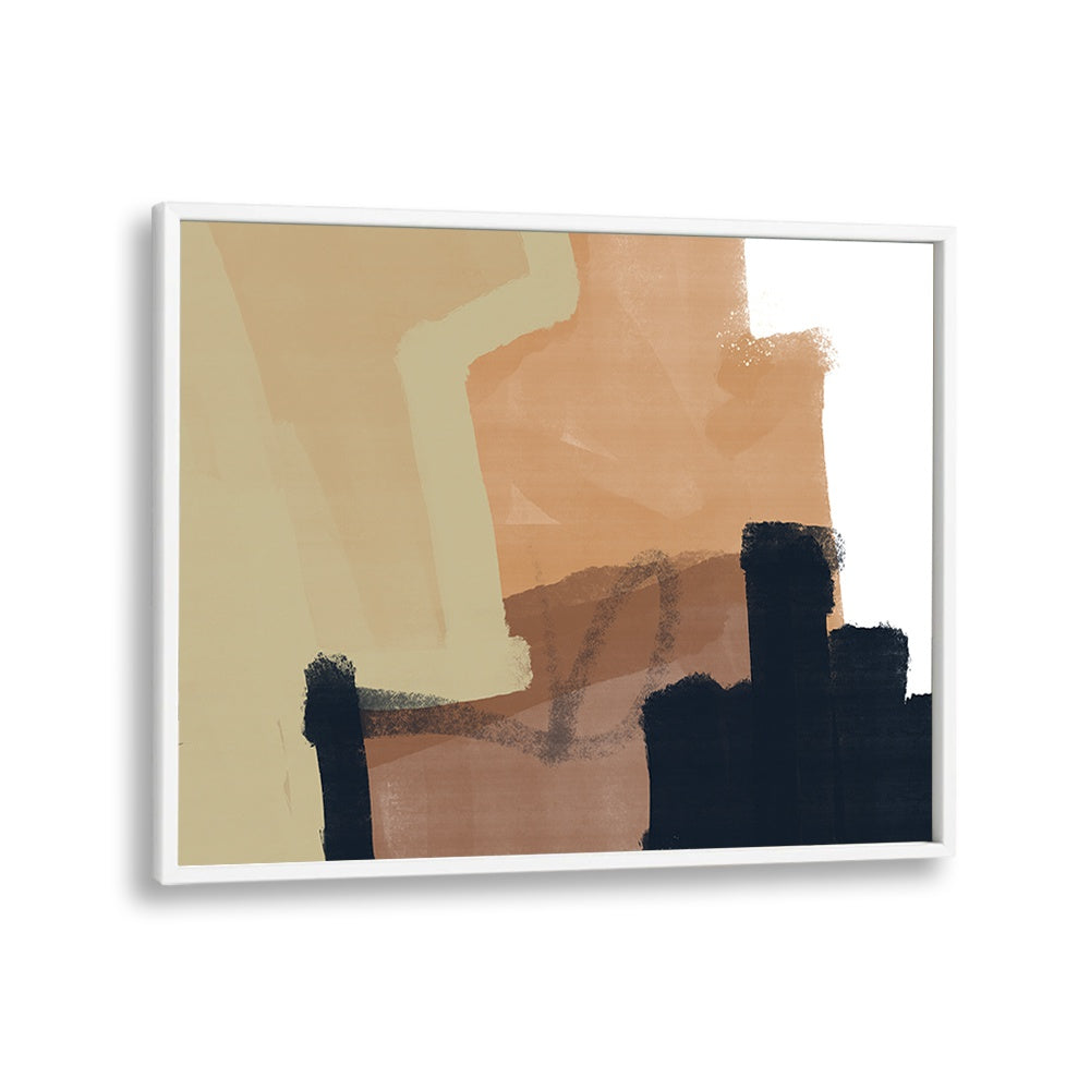 FROZEN ABSTRACT NO III, ABSTRACT PAINTINGS showcase warm tones and bold shapes, perfect for modern decor.