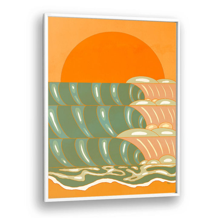 Radiant golden wave landscape paintings enhance your space with serene beauty and light. Perfect for any decor.