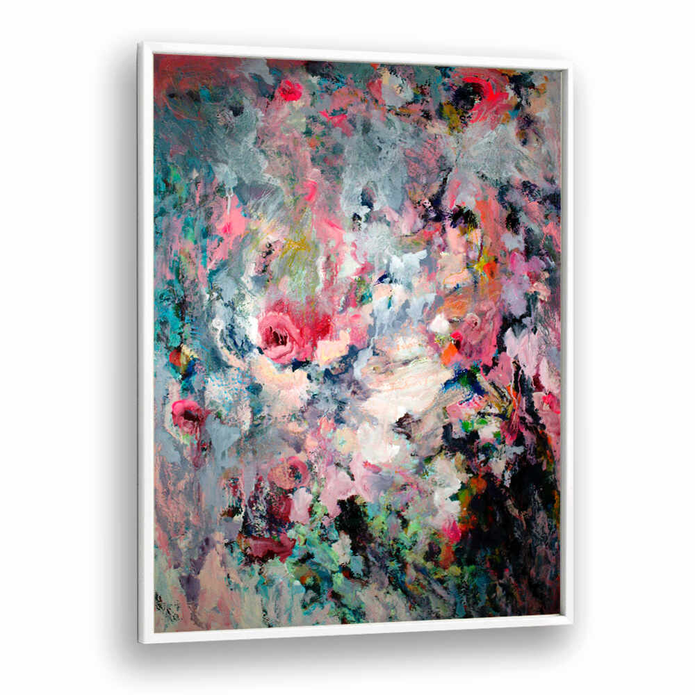 INDECENT PINK , FLORAL FLOWER PAINTINGS