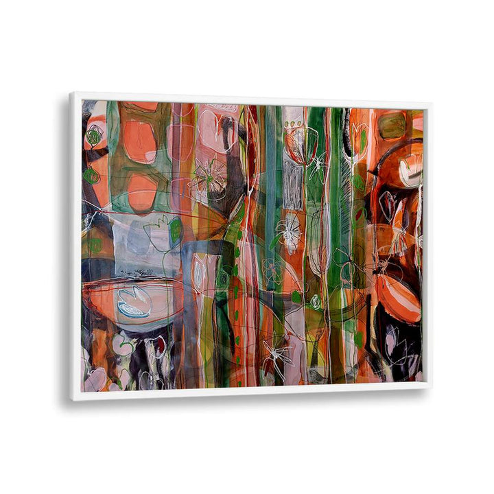 Vibrant JARDIN TROPICAL I, ABSTRACT PAINTINGS blend earth tones, perfect for adding bold elegance to any space.
