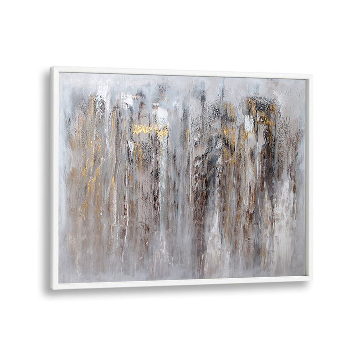 Elegant LEO, ABSTRACT PAINTINGS featuring textured layers and subtle gold accents, perfect for modern decor.