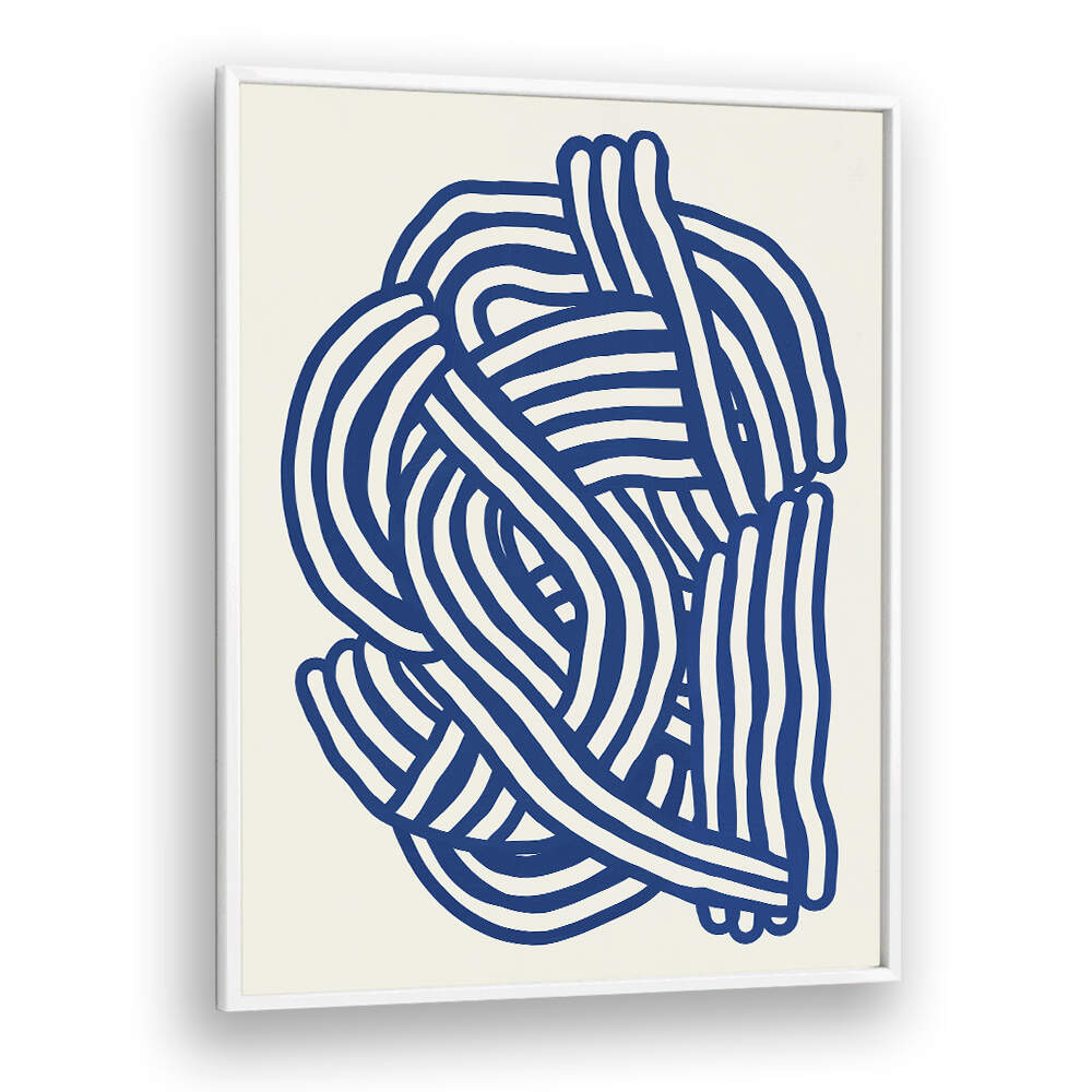 LINE ART ORGANIC SHAPE IN BLUE , LINE ART PAINTINGS