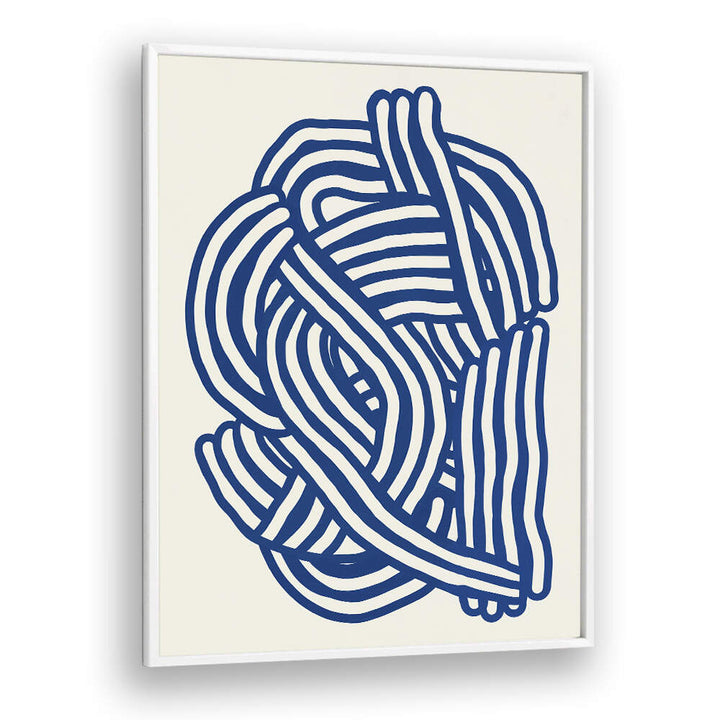 LINE ART ORGANIC SHAPE IN BLUE , LINE ART PAINTINGS