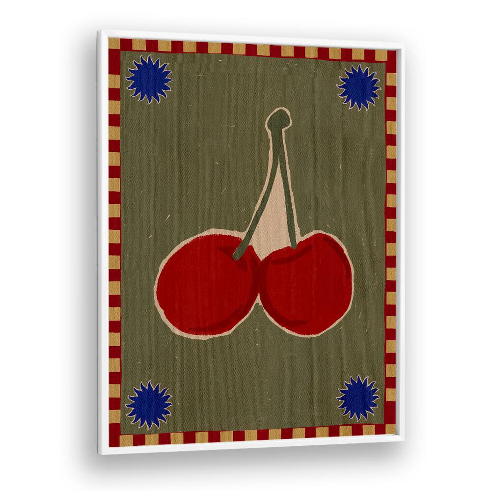 Brighten your space with LUSH DUO, KITCHEN POSTERS featuring vibrant cherries and a stylish border for a chic look.