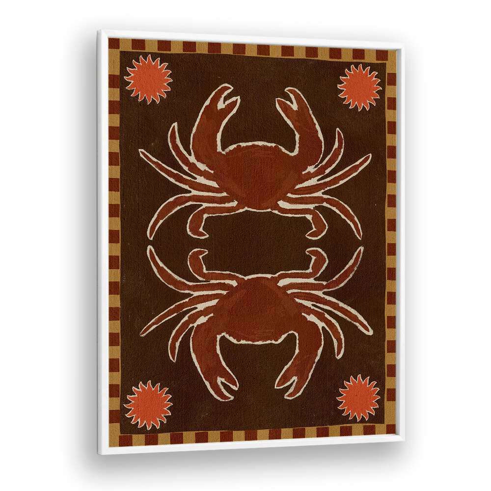 Transform your space with the CRAB MIRROR DANCE, BAR art, featuring vibrant crab designs for unique decor.