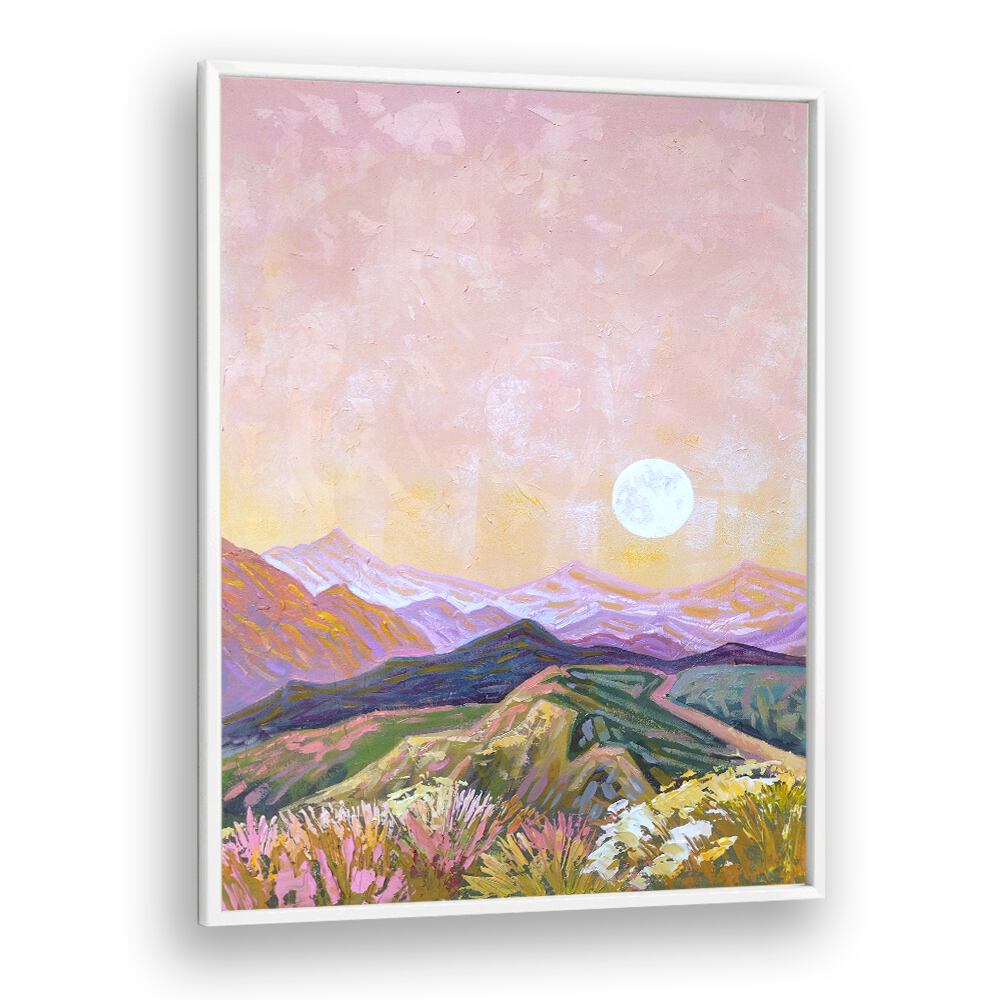 Serene Moon Hills, Landscape Paintings showcasing tranquil beauty, perfect for enhancing your home decor.