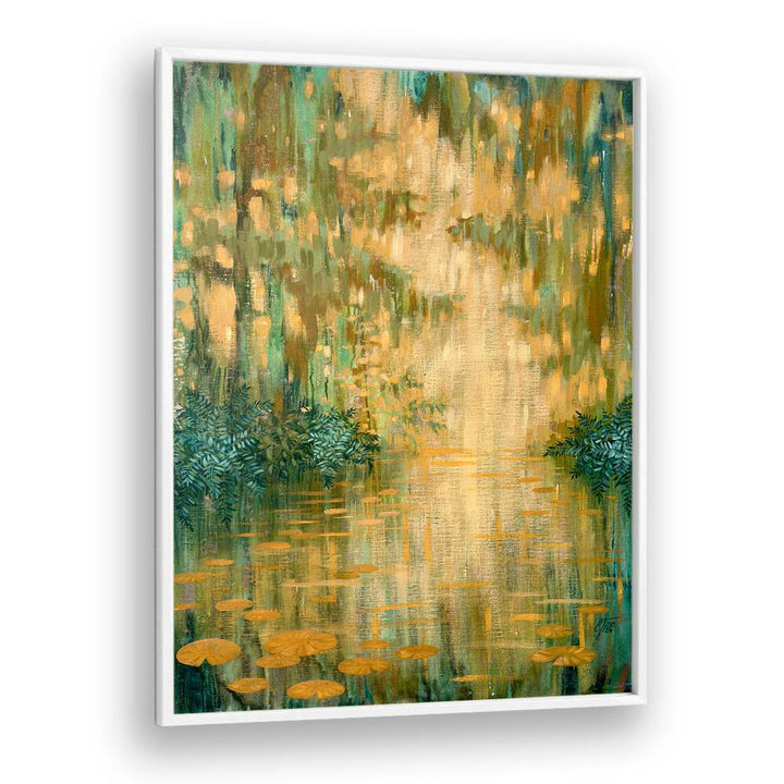 Serene MYSTERIOUS POND, ABSTRACT PAINTINGS with vibrant colors and imaginative designs to elevate your space.