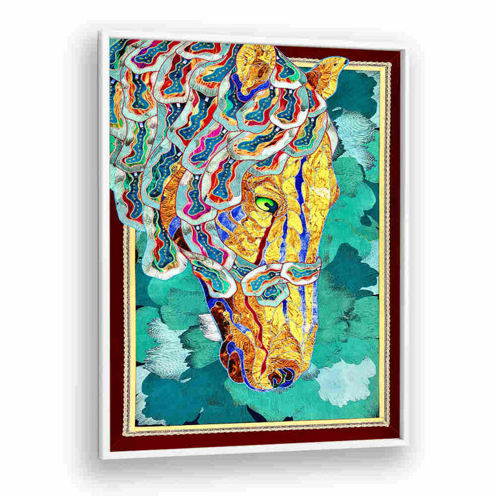 Vibrant MYSTIC MUSTANG, ANIMAL PAINTINGS showcasing colorful artistry and a striking horse design for your decor.