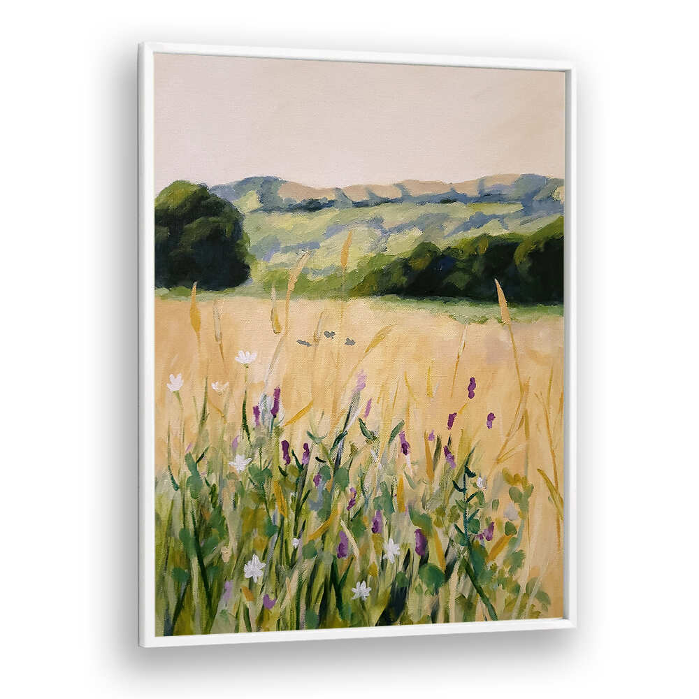 OAKS AND TALL GRASS , LANDSCAPE PAINTINGS