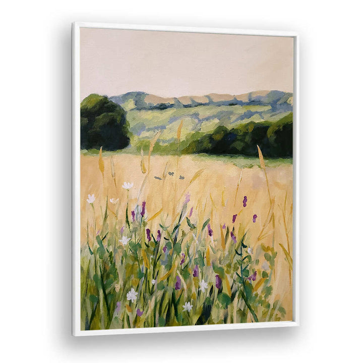 OAKS AND TALL GRASS , LANDSCAPE PAINTINGS