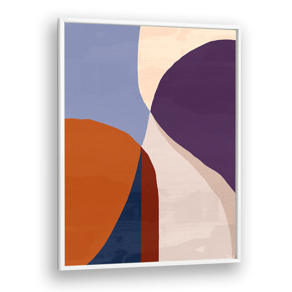 ORGANIC FORMS IN EARTHY AND BLUE TONES , ABSTRACT PAINTINGS