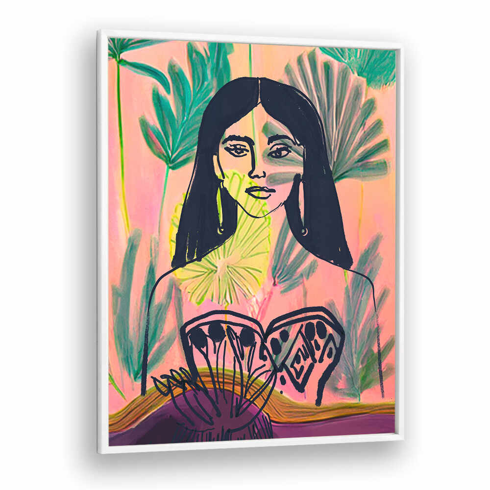 PALM GARDEN GODDESS , PORTRAITS & FIGURATIVE ILLUSTRATIONS