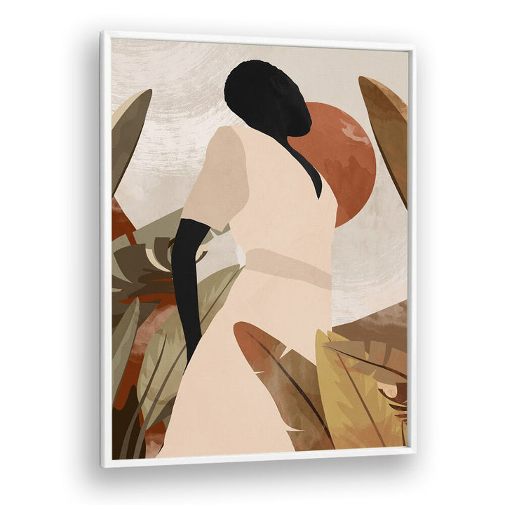 Tropical Girl, Boho Art Paintings featuring abstract design and vibrant colors, ideal for bohemian decor.