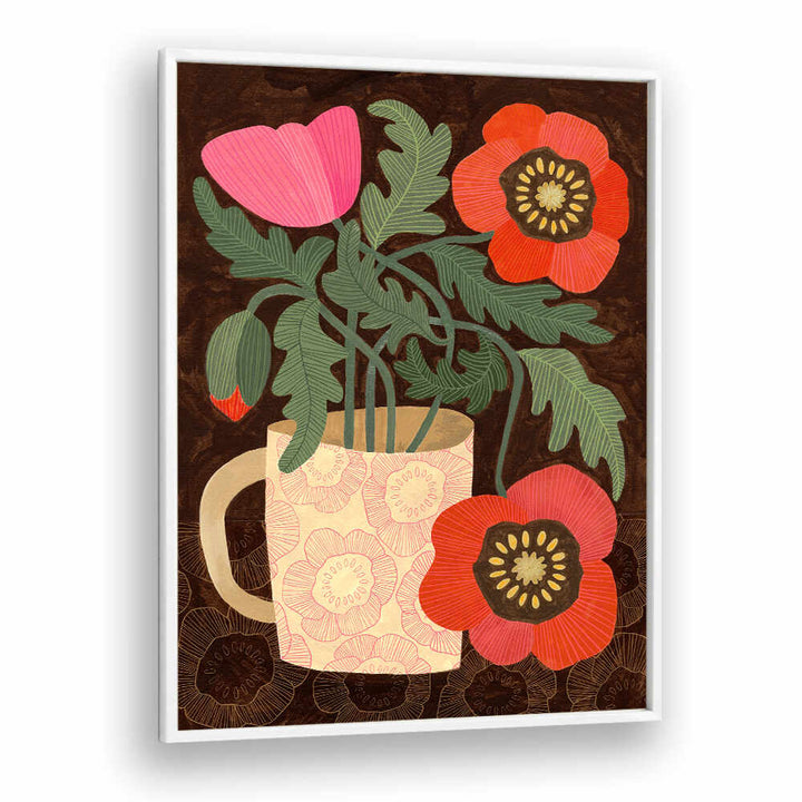 RED POPPIES IN A MUG