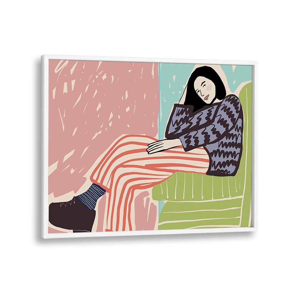 RELAXED WOMAN SITTING