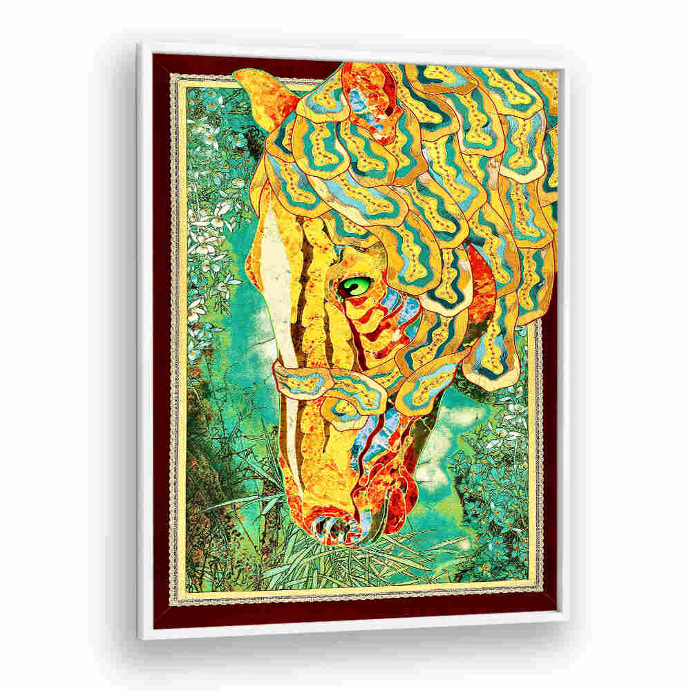 Vibrant RADIANT STALLION, ANIMAL PAINTINGS showcasing a stunning horse design, perfect for art lovers.