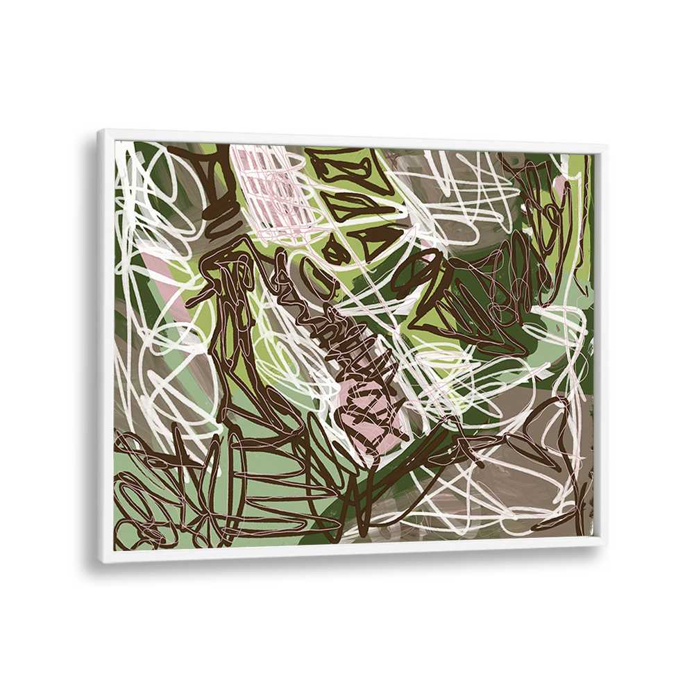 SCRIBBLED GREEN ABSTRACT