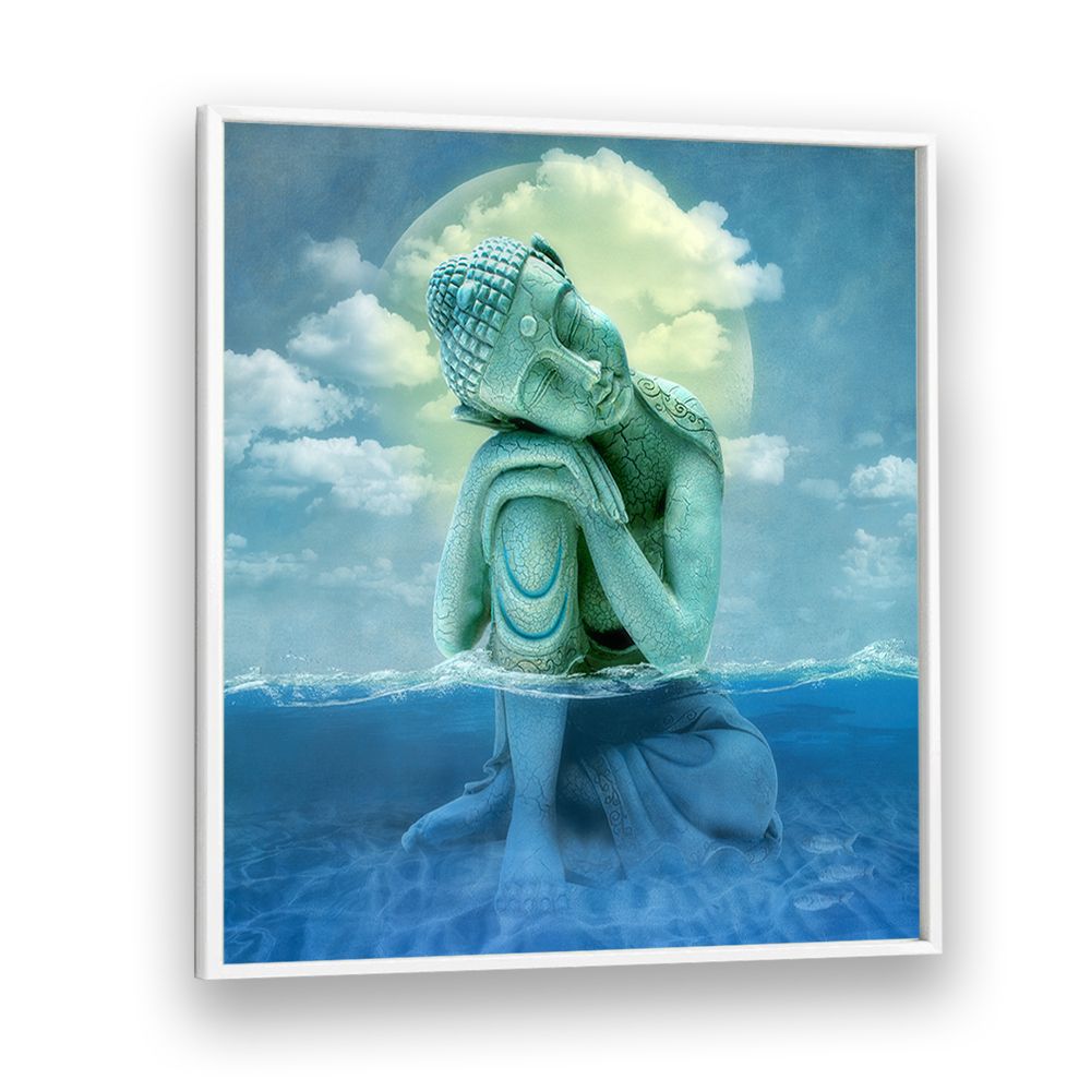 SERENE BUDDHA MOONLIT WATER