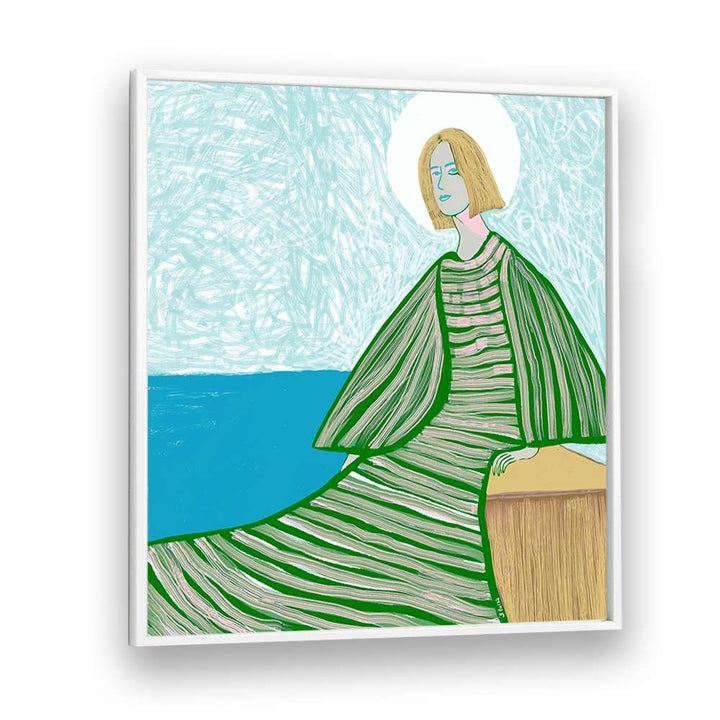 SERENE WOMAN BY WATER