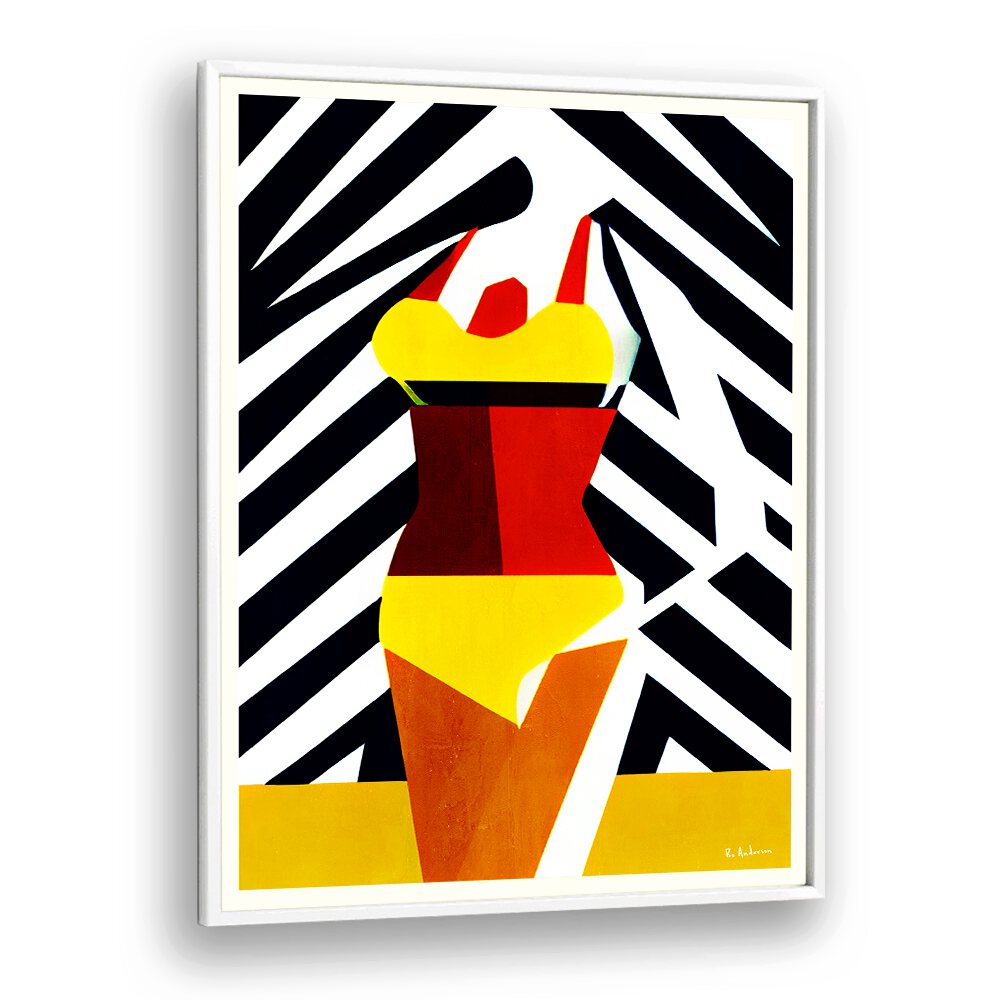 Vibrant BIKINI SUNSHINE DAYS, BEACH PAINTINGS capture summer's essence with bold colors and playful designs.