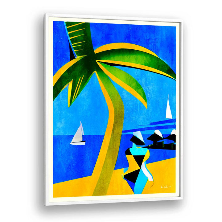 Vibrant TAHITI Beach Paintings featuring tropical scenes, perfect for enhancing your living space with serenity.