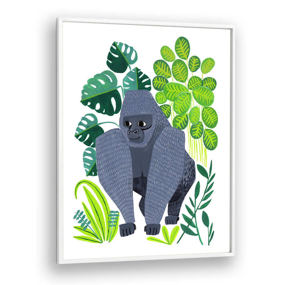 Whimsical SILVERBACK GORILLA KIDS ROOM PAINTINGS add vibrant adventure to your child's room decor. Perfect for imaginative spaces!