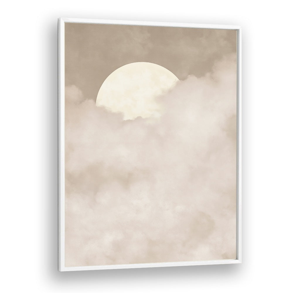 SOFT MOON ABOVE CLOUDS