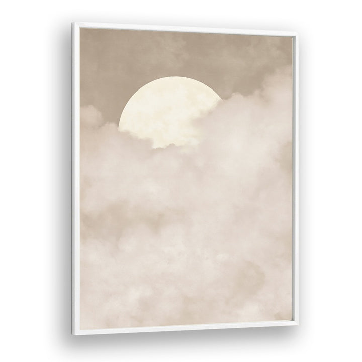 SOFT MOON ABOVE CLOUDS