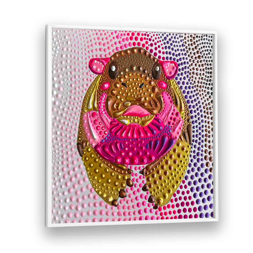Colorful stylized animal design perfect for kids room paintings, brightening up any child's space with fun creativity.