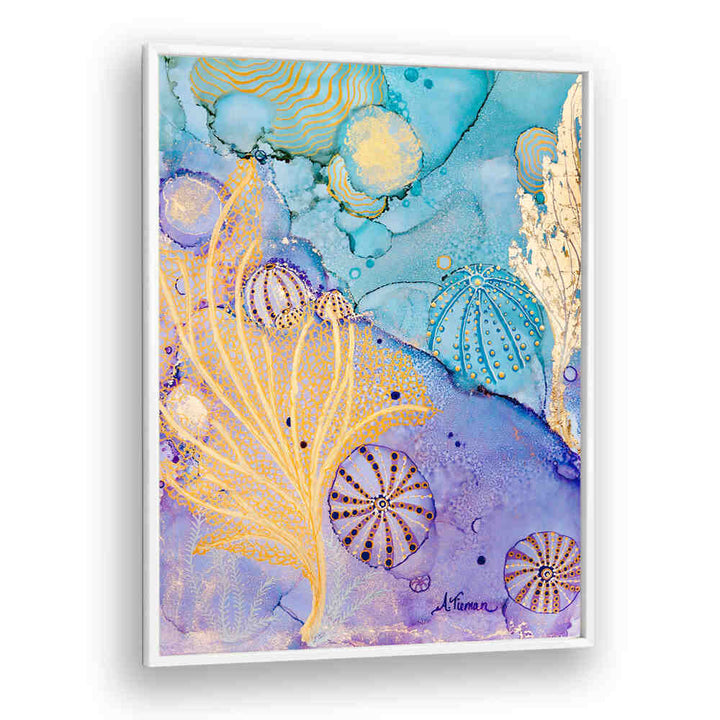 Vibrant SEA URCHIN HIDEAWAY, BEACH PAINTINGS capture coastal beauty, perfect for any ocean lover's home.