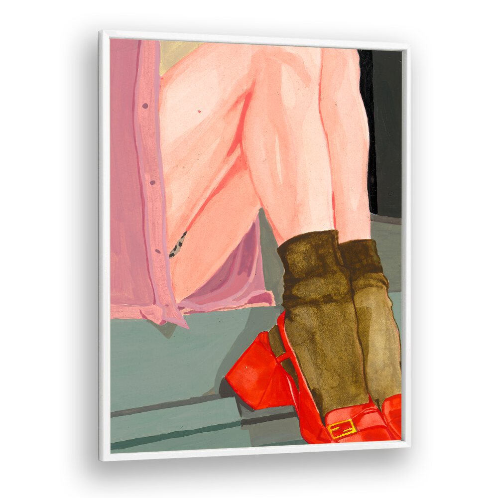 Stylish depiction of THE WAITING GIRL, FASHION POSTERS, showcasing elegance and charm for any decor.