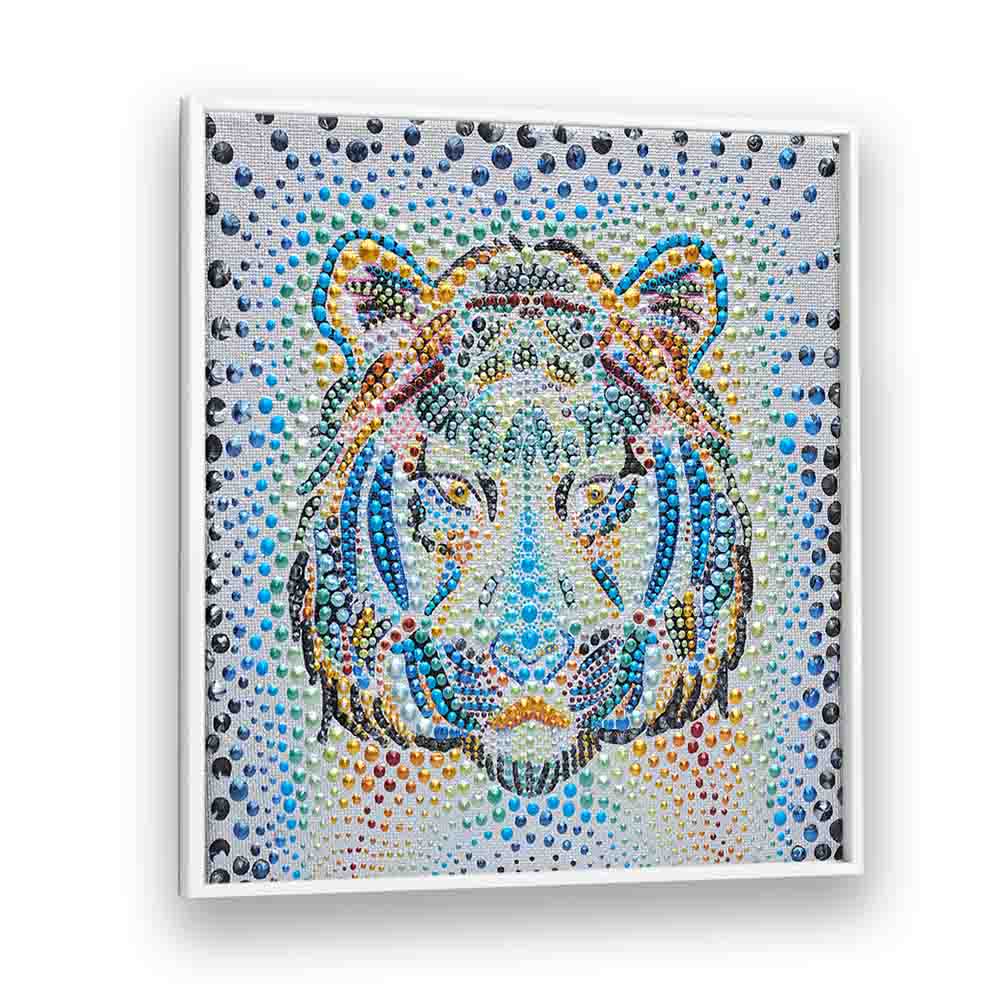 Vibrant TIGER FACE, KIDS ROOM PAINTINGS bringing playful energy to your child's space with stunning abstract designs.